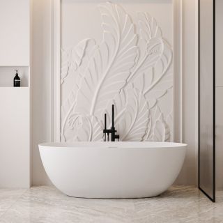 Ванна из искусственного камня ABBER Stein AS9624-1.7 белая матовая